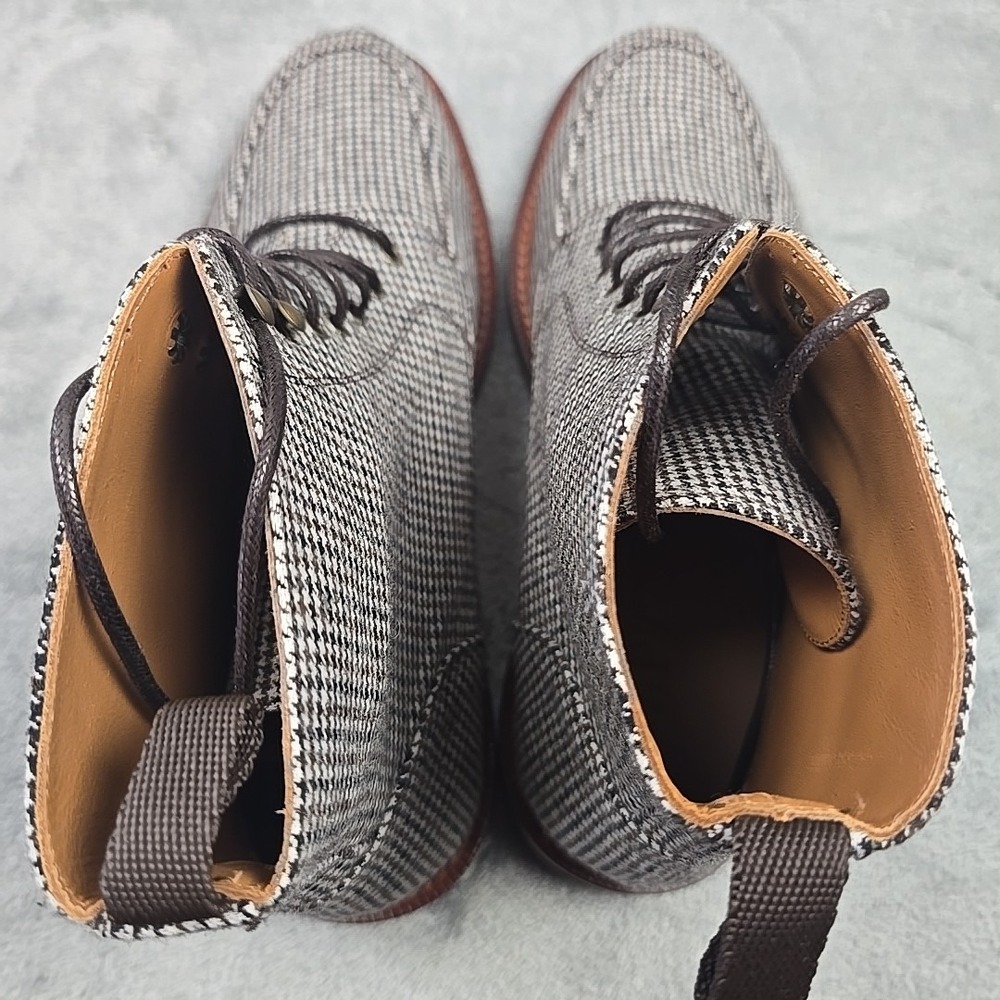 Men's Houndstooth Lace-Up Boots - Picture 7 of 9